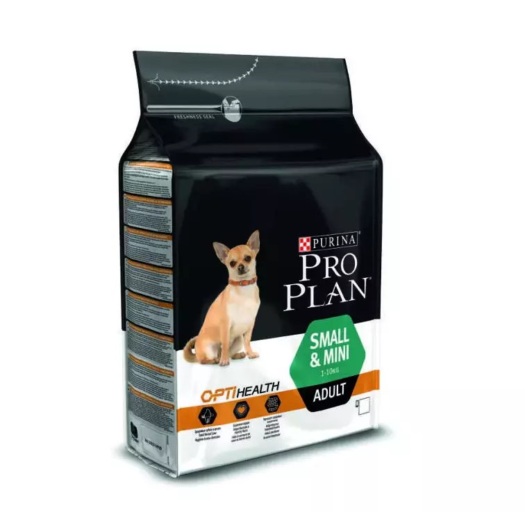 Purina Pro Plan para cans de razas pequenas: alimentación para cachorros e cans adultos, con cordeiro, salmón e polo. NUANCES Feeding, Dosificación 22034_2