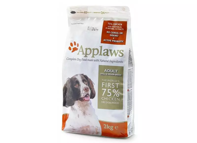 מזון לכלבים Applaws: הרכב. גורים יבשים להאכיל, סקירה של מוצרי ברקים לכלבים של גזעים קטנים אחרים. ביקורות 22039_11