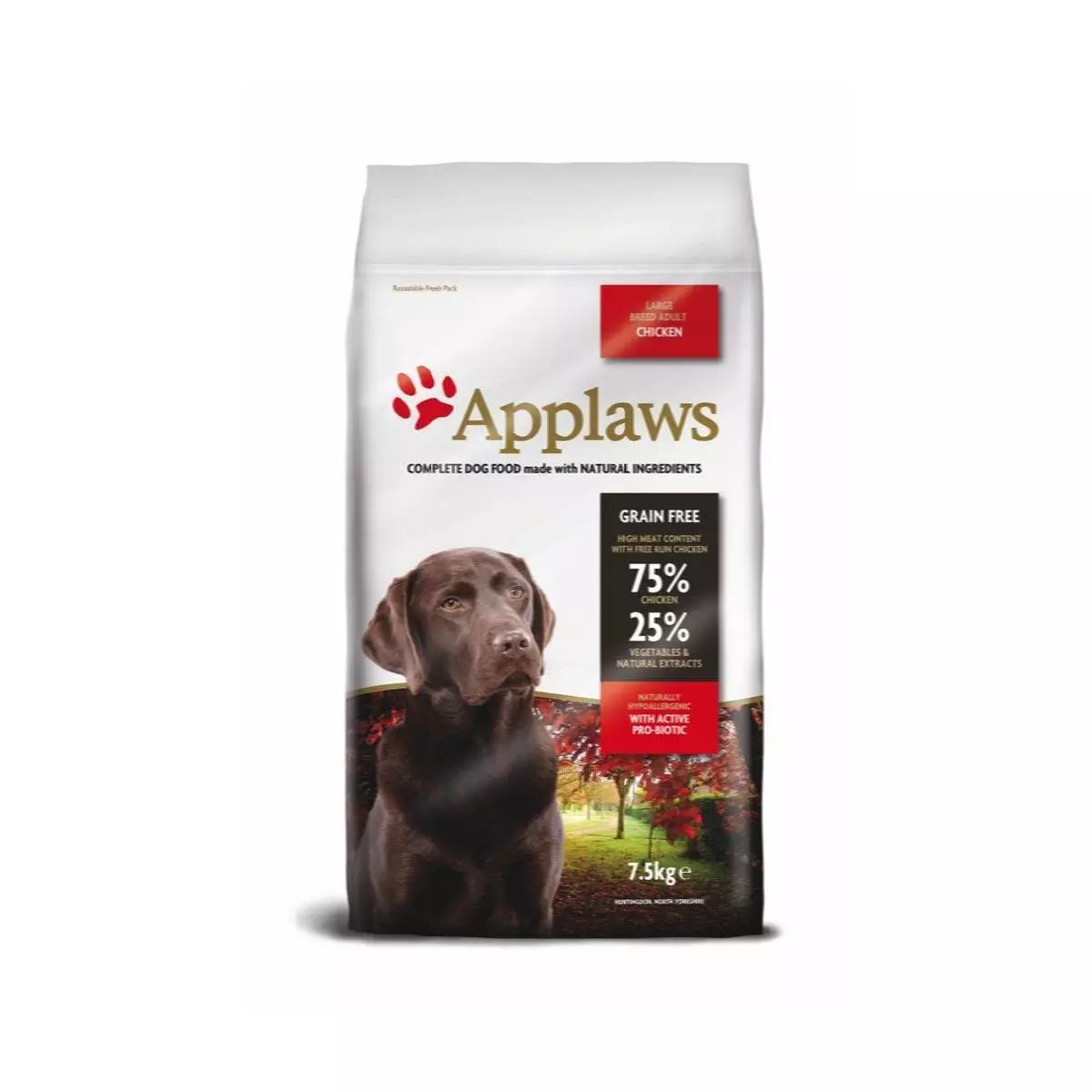 Thực phẩm cho chó applaws: thành phần. Thức ăn cho chó con khô, Đánh giá về các sản phẩm sét cho chó của các giống nhỏ và các giống khác. Đánh giá 22039_12