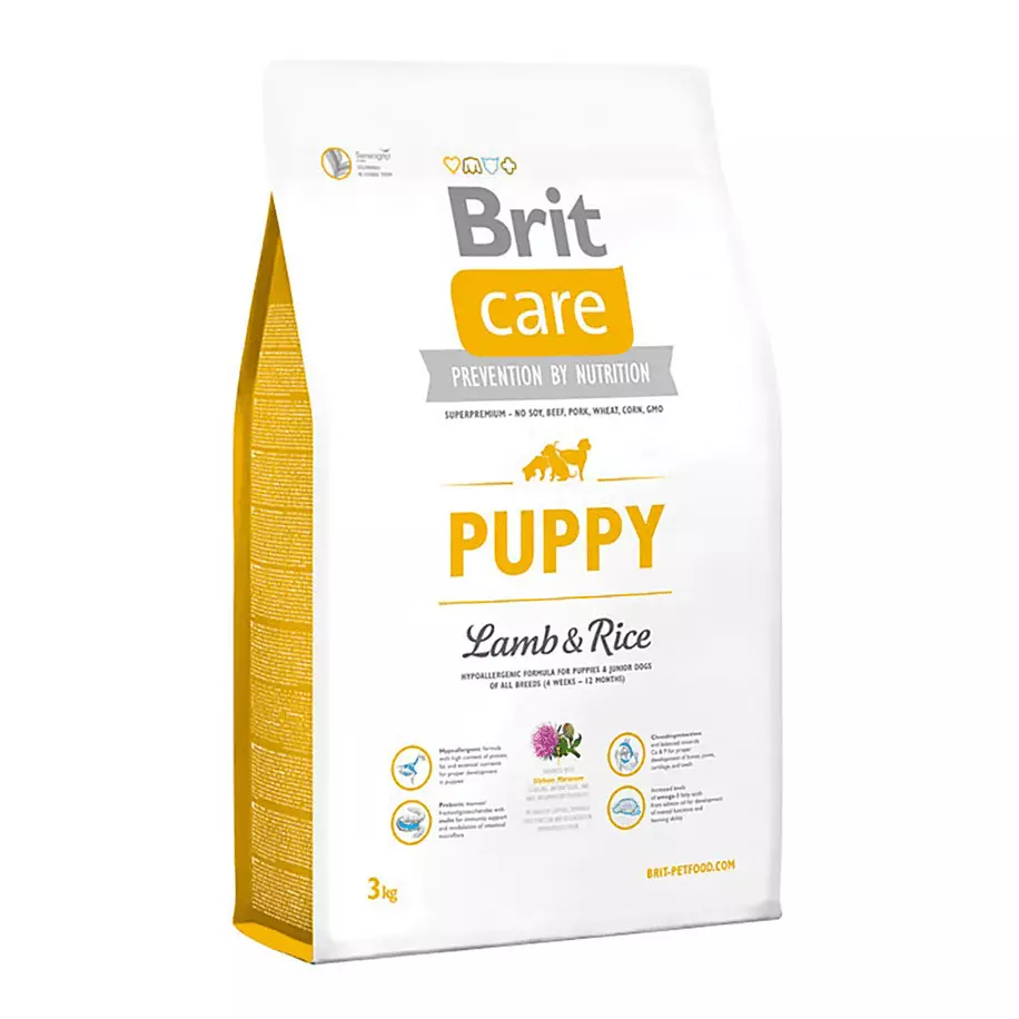 Dry food for dogs Brit: composition of feed for adults and elderly dogs with a lamb of 15 kg, other dog feed, review reviews 22046_2