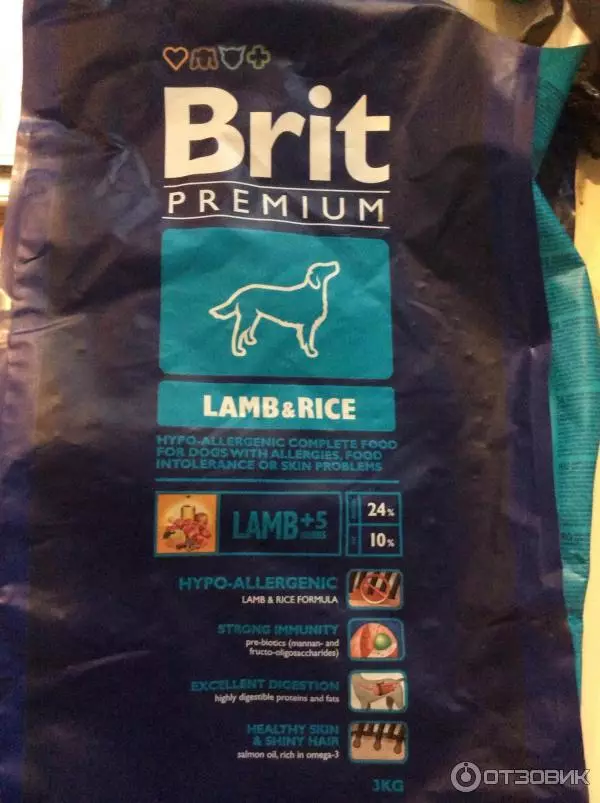 Dry food for dogs Brit: composition of feed for adults and elderly dogs with a lamb of 15 kg, other dog feed, review reviews 22046_20