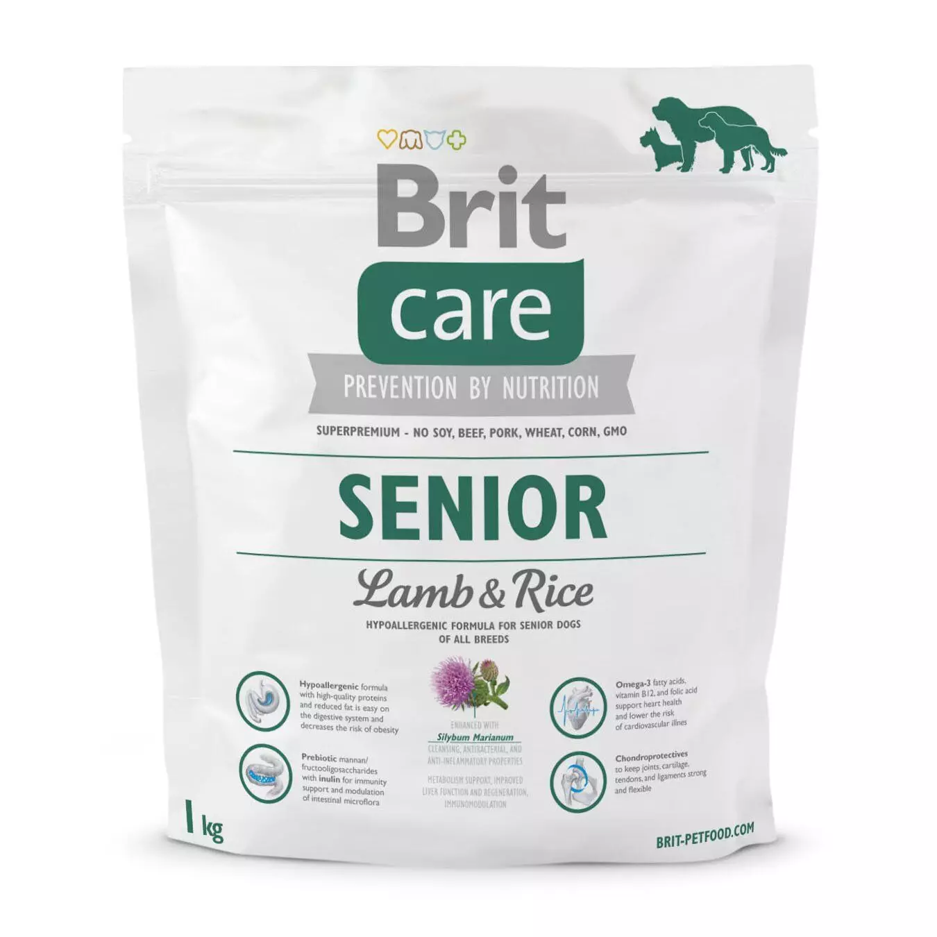 Dry food for dogs Brit: composition of feed for adults and elderly dogs with a lamb of 15 kg, other dog feed, review reviews 22046_3