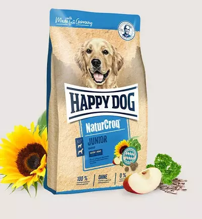 Sretan pas dog hrane: suhi i vlažni, za štence velikih, malih i srednjih pasmina. Sastav konzerviranih i drugih psa, recenzije 22054_15