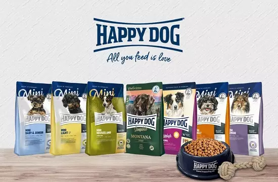 Happy Dog Dog Feed: Չոր եւ խոնավ, մեծ, փոքր եւ միջին ցեղատեսակների քոթոթների համար: Պահածոյացված եւ շների այլ կերերի կազմը, ակնարկներ 22054_28