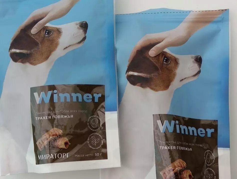 狗的食物獲勝者“miratg”：狗乾燥和濕食物。小型，大中種品種，小狗飼料，評論 22055_30