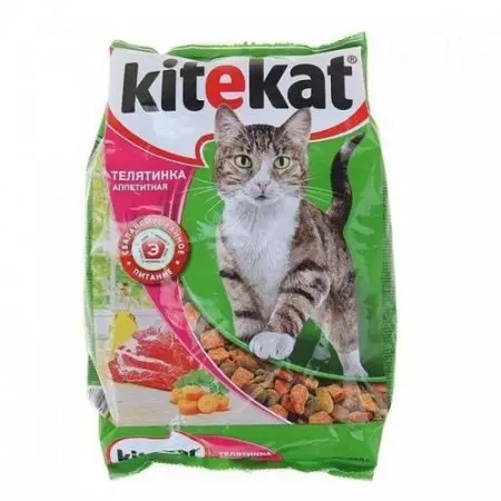 المواد الغذائية الجافة Kitekat: التكوين. القط الغذاء في حزم 10/02 و 15 كجم. 