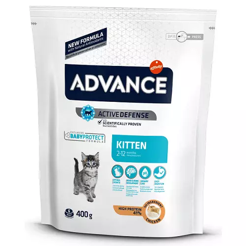 Advance Cat Feed: Për macet sterilizuar dhe për kotele, salmon dhe Turqi, ushqime të tjera dhe udhëzime për përdorimin e tyre. Shqyrtime 22062_15