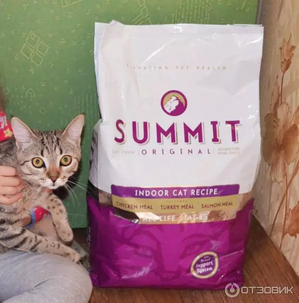 Cat Feed Summit: Samenstelling en overzicht van droog voedsel voor kittens en gesteriliseerde volwassen katten, reviews 22071_19