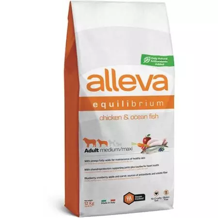 Makanan untuk anjing Alleva: Holistik untuk anak anjing dan makanan kering lain, komposisi dan kajian mereka. Kelebihan dan kekurangan. Ulasan 22072_15