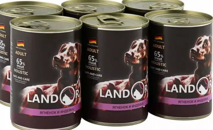 Vezető Landor: nedves és száraz, összetételük és osztályuk. A sterilizált állatok teljes táplálékainak áttekintése, közepes és más fajtájú kutyák számára 22096_25