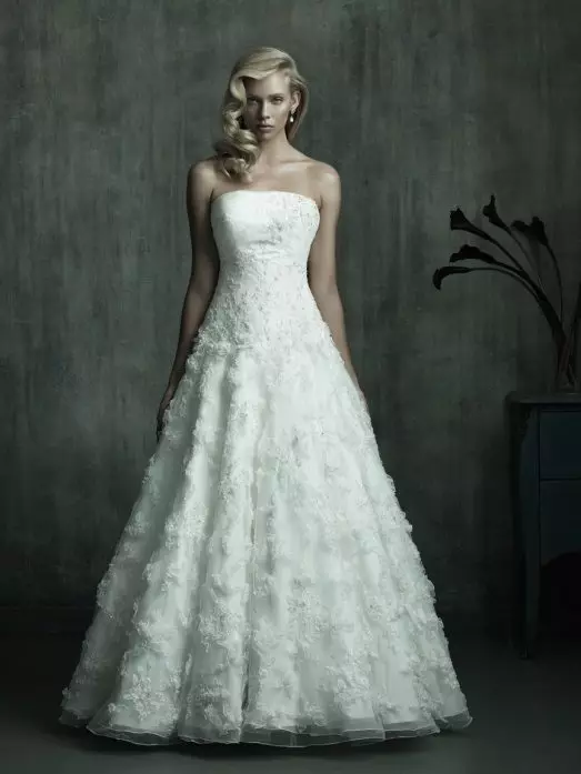 Düğün dantel elbise a-siluet