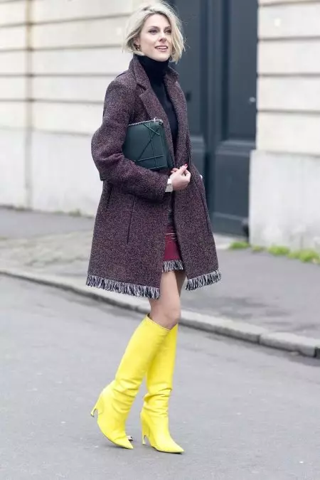 黄色ブーツ（25枚の写真）：黄色の女性の冬モデル 2210_18