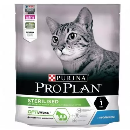 Purina Pro Plan for steriliserede katte: Tørret steriliseret foder til kastrerede katte og vådt, deres sammensætning. Feed til 3-10 kg, anmeldelser 22125_19