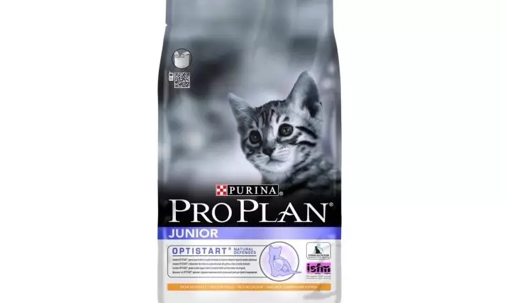 Purina Pro Plan Cat Feed (64 fotók): A macska takarmányok összetétele probiotikus és másokkal, a takarmányozási osztály a macskák számára. Folyékony és száraz termékek. Vélemény 22127_33