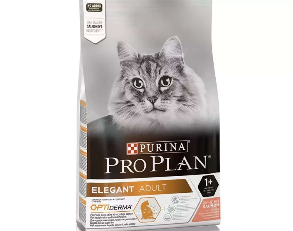 Purina Pro Plan Cat Feed (64 fotos): A composición do gato alimenta con probióticos e outros, a clase de alimentación para os gatos. Produtos líquidos e secos. Comentarios 22127_8