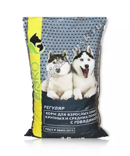 Bisko Feed: ძაღლებისა და კატებისთვის. პრემიუმ საკვების კომპოზიცია. მშრალი საკვები puppies და ზრდასრული ცხოველები, მათი მიმოხილვა. შეფასება 22129_3