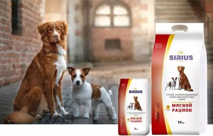 SIRIUS DOG FEED: Sastāvs. Sausā barība kucēniem, mazu un lielo šķirņu suņiem. 
