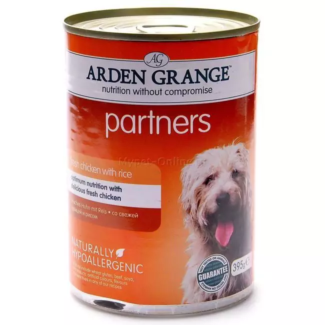 Mat for hunder Arden Grange: For store og mellomstore raser. Sammensetning av tørre strømmer for valper og voksne hunder, vurderinger 22136_4