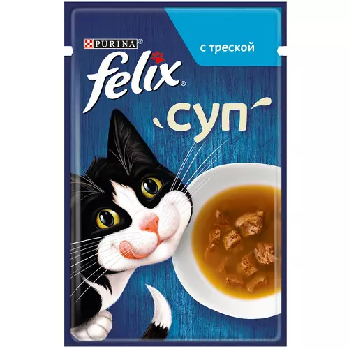 Феликс мууранд зориулсан нойтон хоол: Шингэний тэжээлийн найрлага нь муурны тэжээл, ерөнхий тайлбар, олон төрлийн төрөл бүрийн төрөл бүрийн зүйл юм. Тойм 22138_16