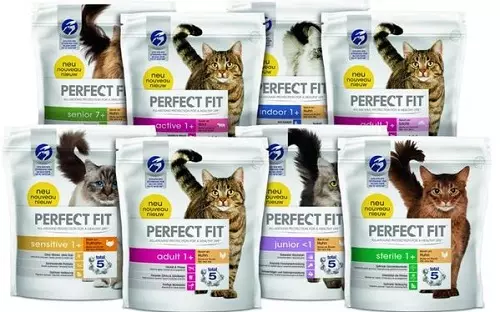 Perfekt passform kattfoder (37 bilder): Klass av Feline Feed och Sammansättning. Bra mat för hemlagade katter med nötkött och kalkon, andra produkter. Recensioner 22140_19