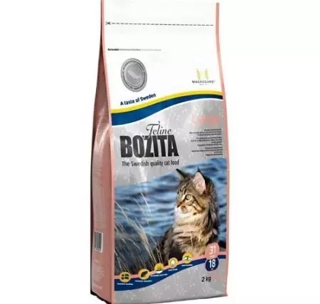 Katse ea Cats Bozita: o kolobelitsoe le ho omella le likatse tse sitisitsoeng le li-kittens, sebopeho sa canned le katse e meng e jang. Tlhahlobo 22142_16