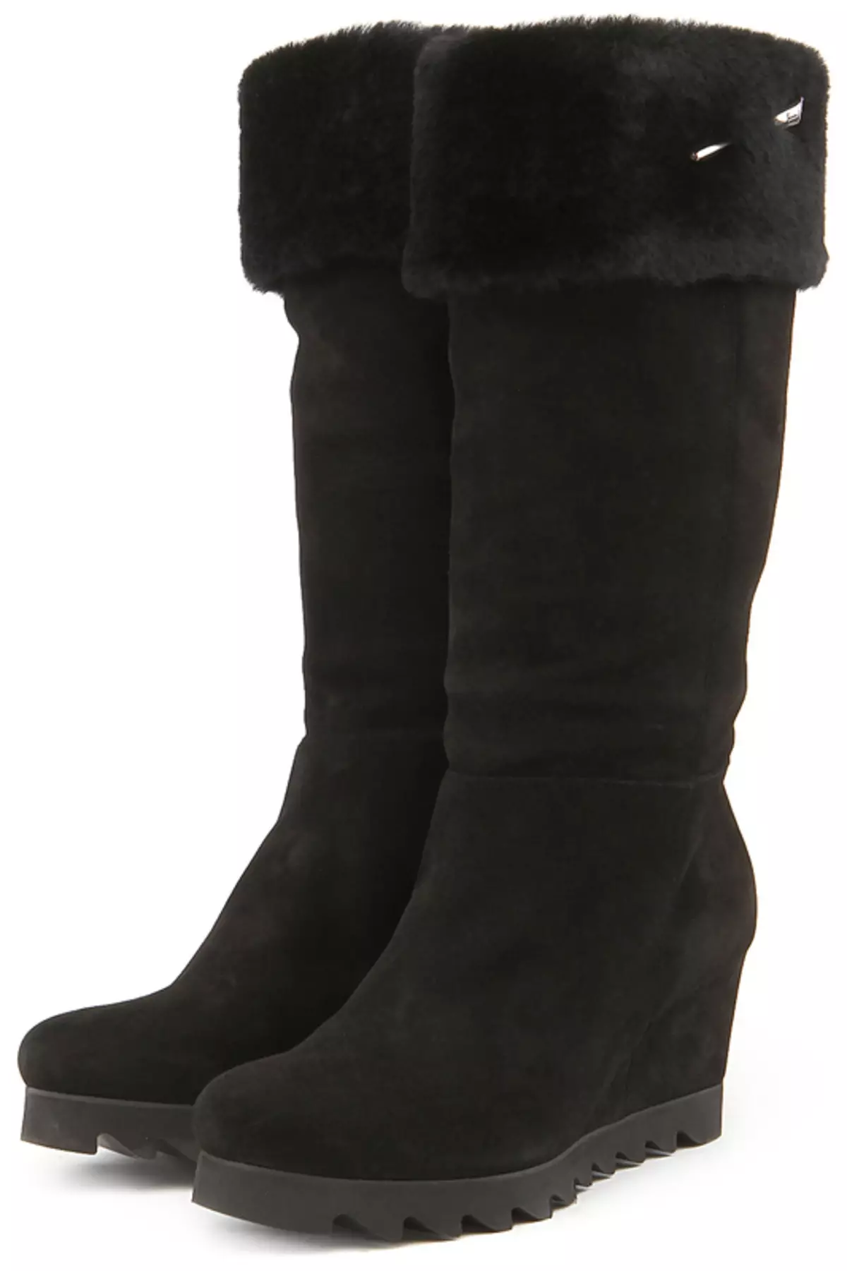 Loriblu boots (59 photos): Women's winter black and other suede patterns on a wedge, as well as with a wide balance 2222_32