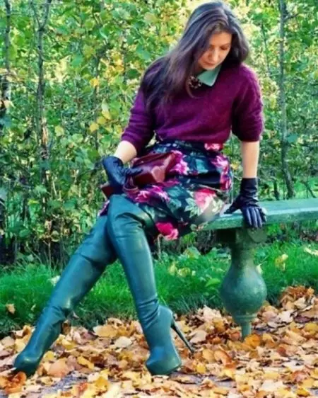 Zelene čizme (35 fotografija): Što su ženski zimski modeli žene tamne i svijetlozelene 2231_34