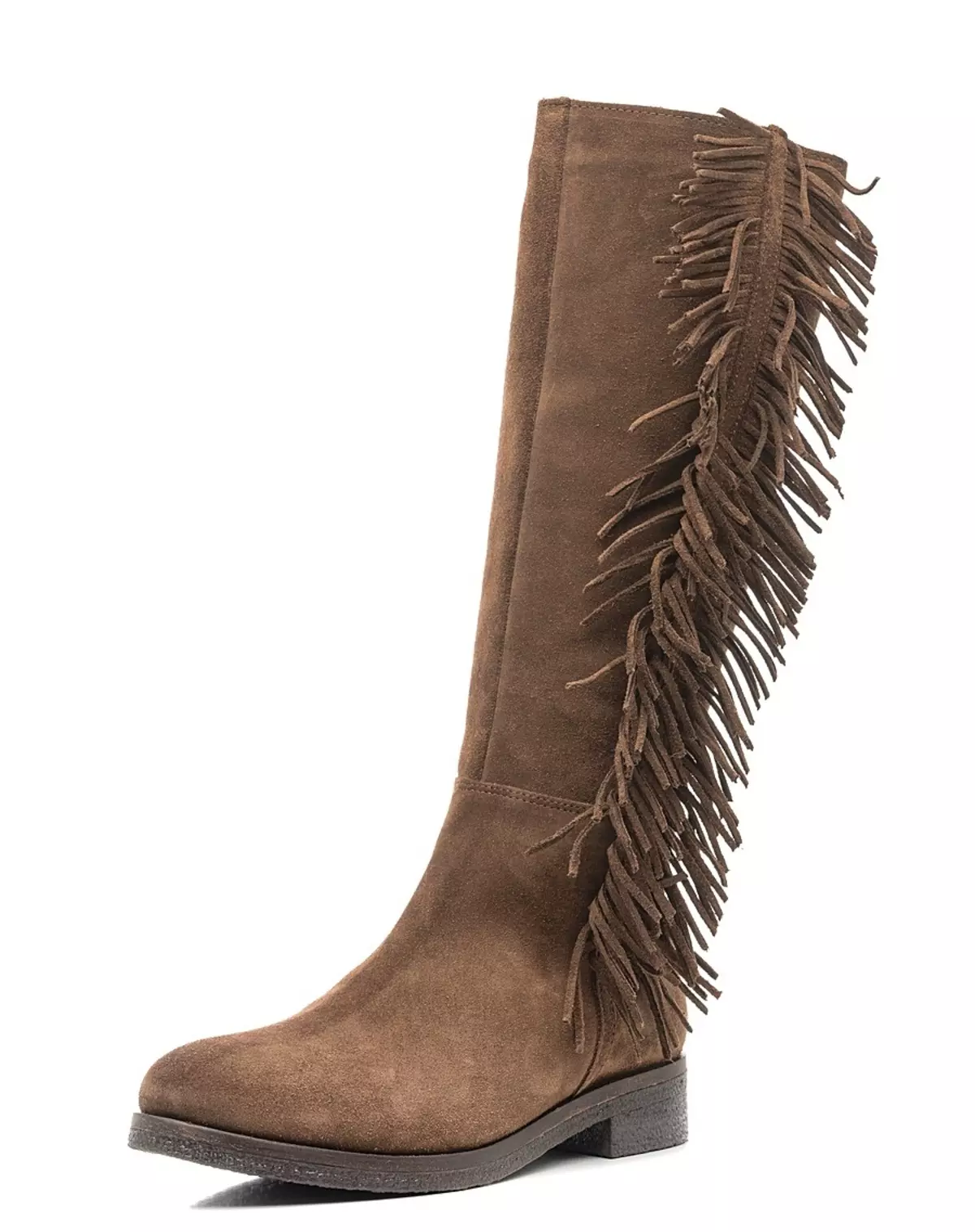 ყავისფერი suede boots (35 ფოტო): რა უნდა ატაროს ქალი მოდელები heel და სცემეს ყავისფერი suede 2237_28