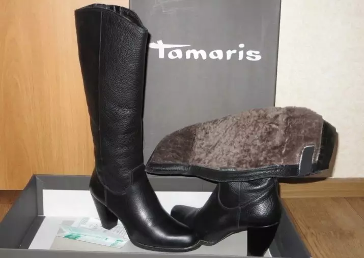 Tamaris Boots (52 wêne): Modelên Jinên Zivistanê li ser çirûskek xwezayî, nirxandinên pargîdaniyê 2243_49