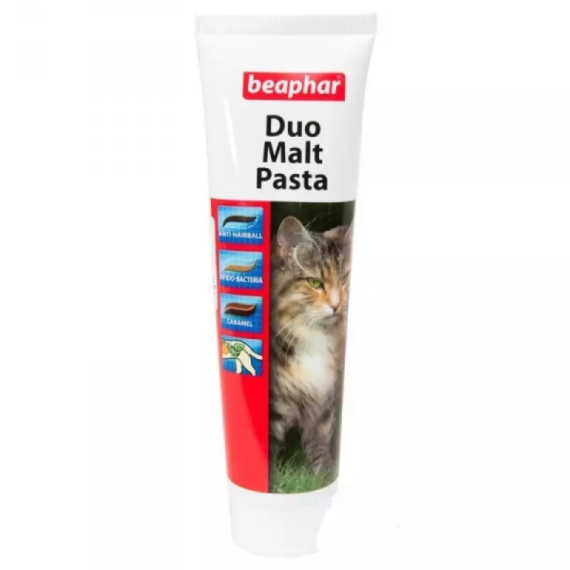 Как дать кошке пасту. Duo Malt paste Beaphar для кошек 100. Беафар 12958 Duo Malt pasta паста для вывода шерсти из желудка 100г. Паста (Beaphar) Duo Malt paste для очистки кишечника 100гр, для кошек. Мальт паста Беафар для кошек.