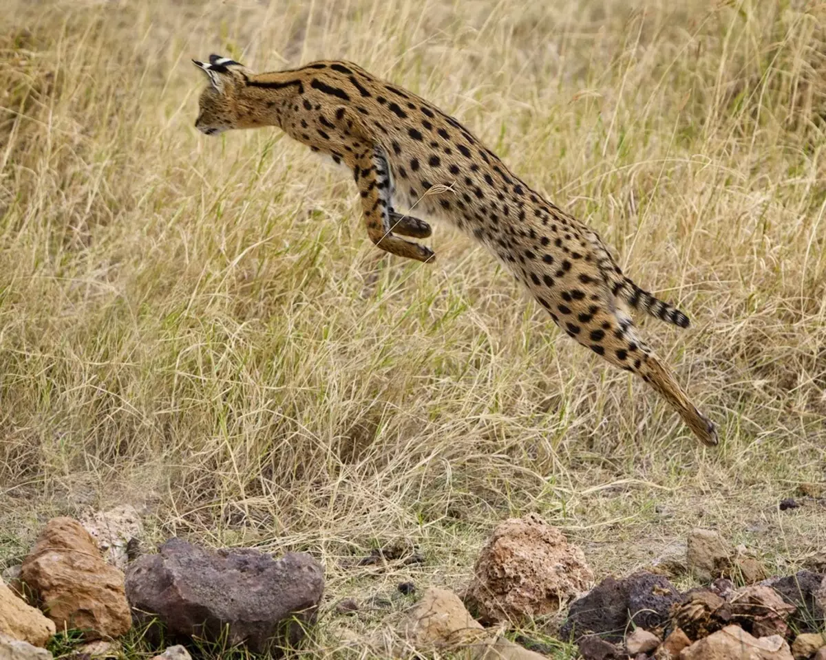 Serval (37 Fotoen): Beschreiwung vun Hausdéieren a Kazen vun der Rasse vu gro. Den Inhalt vun afrikanesche Kitten doheem. Dimensiounen vun engem erwuessene Déier 22557_13