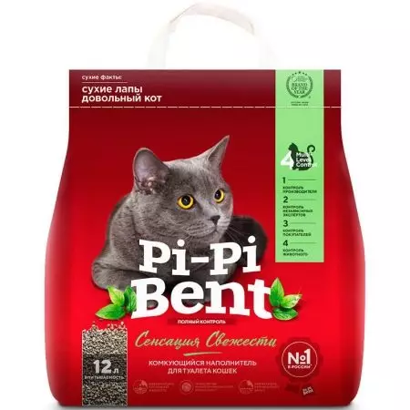 PI-PI Bent fillers: Overview na kasuwanci fillers for feline bayan gida 15 kg da sauran ƙarfi, reviews 22619_9