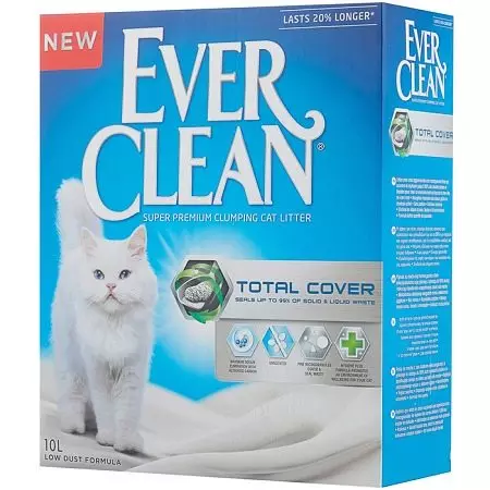 Koskaan puhtaat täyteaineet: pakkauksissa 10 ja 6 kg, kaupankäynti, haju laventeli ja muut täyteaineet kissan wc: lle, arvostelut 22627_12
