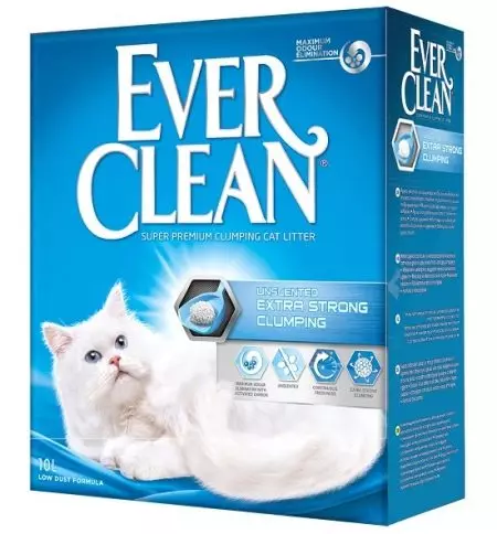 Mbushës të pastër: në pako 10 dhe 6 kg, tregti, me një erë të livando dhe mbushës të tjerë për një tualet të maces, shqyrtime 22627_13