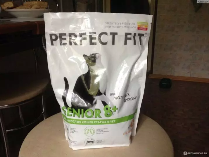 Τροφή για αποστειρωμένες γάτες Τέλεια Fit (20 φωτογραφίες): Ξηρή και υγρή τροφοδοσία 10 kg και άλλου όγκου. Η σύνθεση των ζωοτροφών για στειρωμένες γάτες. Κριτικές για τους γιατρούς 22637_11