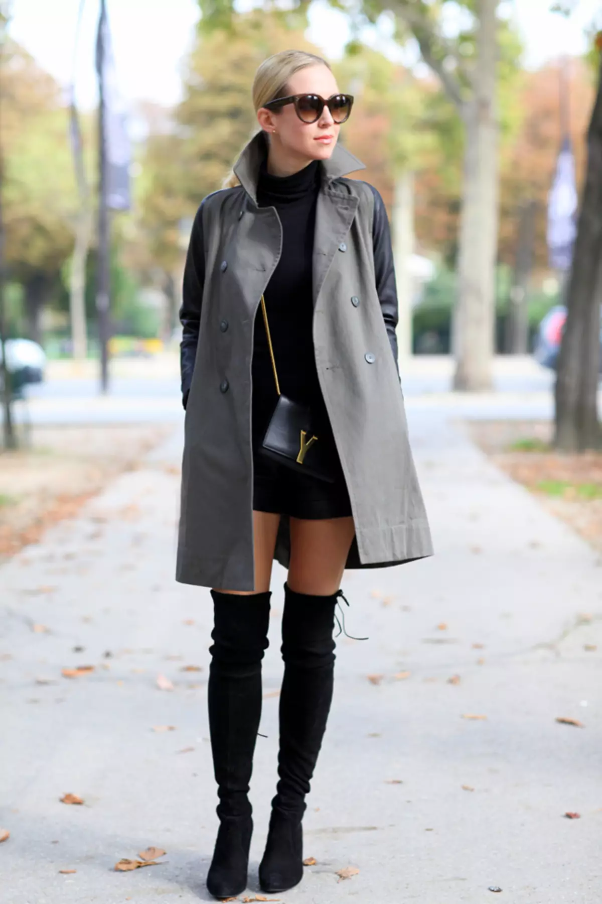 пальто с сапогами на каблуке фото