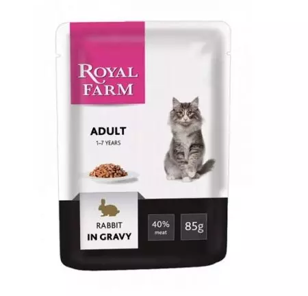 Royal Farm: Essen für Hunde und Welpen, trockene und nasse Produktionsprodukte für Katzen 22653_9