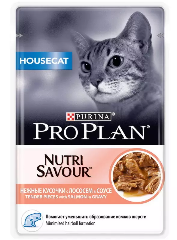 Thực phẩm ướt cho mèo Purina Pro Plan: thức ăn phồng và đóng hộp với các loại nhựa, thành phần thức ăn Nutrickavour tinh tế, tiệt trùng NutriRISAVour và những người khác 22658_15
