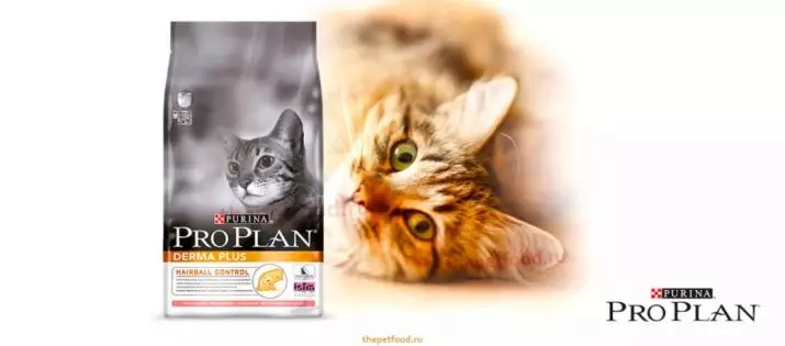 Droege feed foar katten Purina Pro Plan: Gearstalling en soarten. Veterinêre dieet jo urinêr en delikaat, sterilisearre en oare feed. Deistich taryf. Resinsjes fan beoordelingen 22666_12