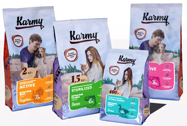 Karmy Feed: Σύνθεση. Κατασκευαστής ξηρών ζωοτροφών του γατάκι υψηλής ποιότητας και άλλα, υγρά προϊόντα για ζώα. Αναθεωρήστε κριτικές 22667_12