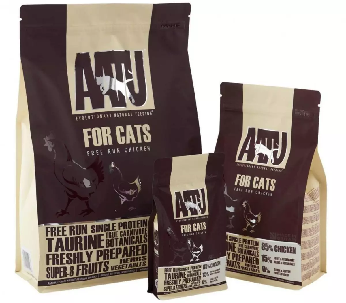 Aatu feed: alimentos secos e molhados. Características e descrição dos produtos para gatos e cães 22669_10