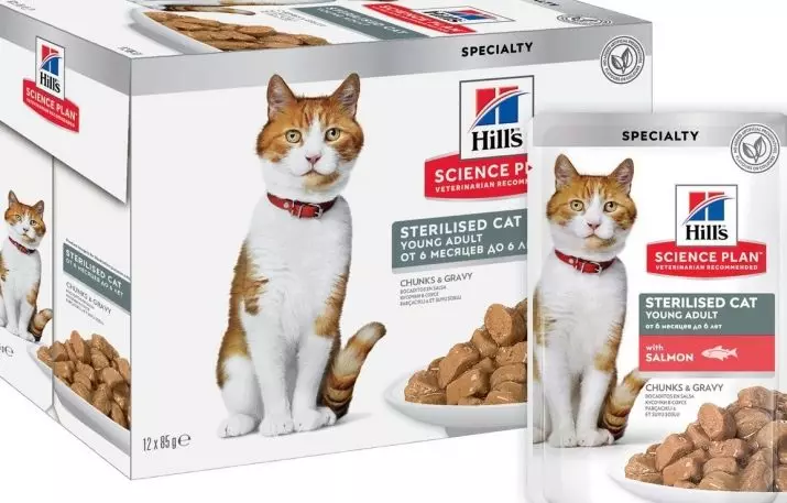 Hill's Cat Feed: Zloženie mačacích krmív. Konzervované potraviny pre mačky. Sú najlepší Purina Pro Plan a Royal Canin? Krmivo so zeleninou a kuracím mäsom. Recenzie 22688_40