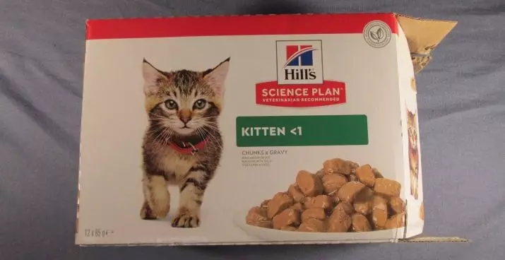Хилл муурны хоол: Feline Feed-ийн найрлага. Мууранд зориулсан лаазалсан хоол. Тэд хамгийн сайн Purina Pro төлөвлөгөө, хааны канин уу? Хүнсний ногоо, тахианы махаар хоолло. Тойм 22688_52