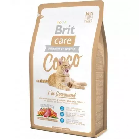 อาหารแห้งสำหรับ Cats Brit: องค์ประกอบของฟีดจาก Linek Premium, Care และสัตวแพทย์อาหารสำหรับลูกแมวและแมวผู้ใหญ่ความคิดเห็นของลูกค้า 22691_2
