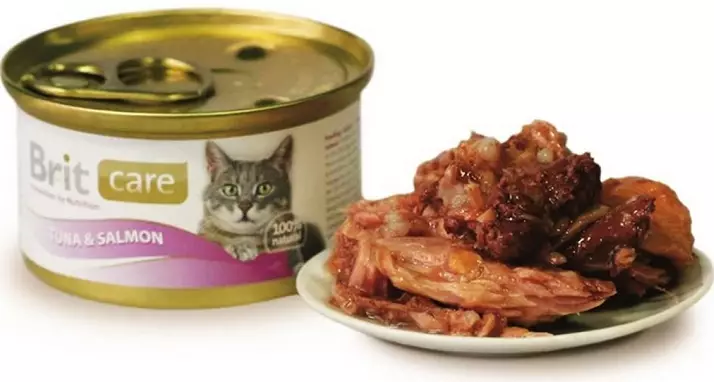 Wet Cat Food Brit: Κονσέρβες και ρουφηξίες από το Premium και τη φροντίδα Linek, τη σύνθεσή τους. Κριτικές πελατών σχετικά με τη μάρκα τροφίμων 22693_12