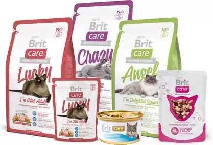 غذای گربه مرطوب بریت: کنسرو و پف های از Link Premium و Care، ترکیب آنها. بررسی مشتری در مورد نام تجاری مواد غذایی 22693_15