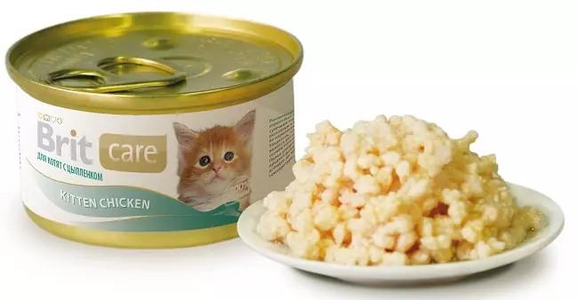 غذای گربه مرطوب بریت: کنسرو و پف های از Link Premium و Care، ترکیب آنها. بررسی مشتری در مورد نام تجاری مواد غذایی 22693_16