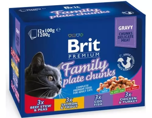 Нойтон муурны хоол Brit: Лаазалсан болон Linek Premium, халамж, тэдгээрийн найрлага нь халаглаж. Хүнсний брэнд нь Хэрэглэгчийн санал дүгнэлт 22693_17
