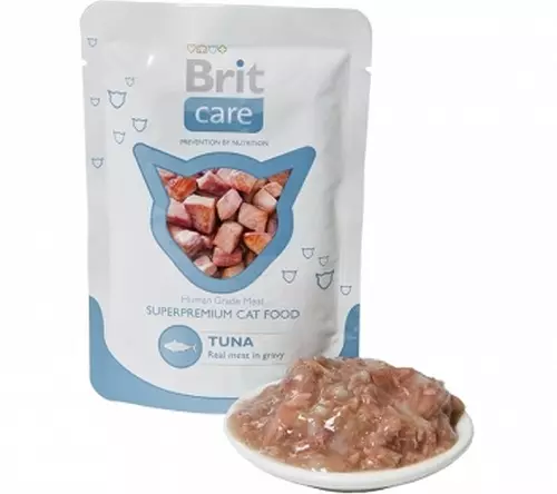 Wet Cat Food Brit: konservēti un puffs no Link Premium un Care, to sastāvs. Klientu atsauksmes par pārtikas zīmolu 22693_18