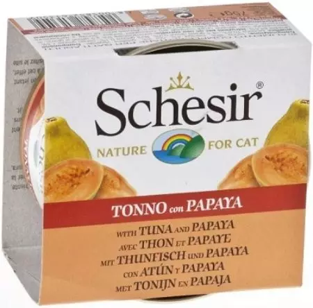 猫的猫schesir：用于小猫和灭菌的猫干燥湿润。用金枪鱼和其他成人和老年猫罐头罐装的素材组成。评论 22694_18